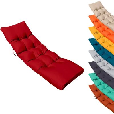 Linxor - Coussin Matelassé pour Transat, Chaise Longue - 185x55cm - Rouge - Publicité Linxor - Coussin Matelassé pour Transat, Chaise Longue - 185x55cm - Rouge - Publicité