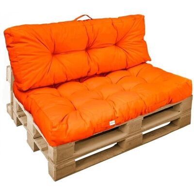 Linxor - Kit de coussins et assise pour palette - Orange - Accessoire mobilier - Publicité Linxor - Kit de coussins et assise pour palette - Orange - Accessoire mobilier - Publicité