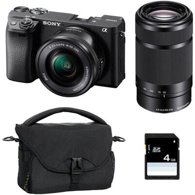 Appareil Photo Compact Sony Alpha 6400 avec Objectifs 16-50mm et 55-210mm - Publicité Appareil Photo Compact Sony Alpha 6400 avec Objectifs 16-50mm et 55-210mm - Publicité