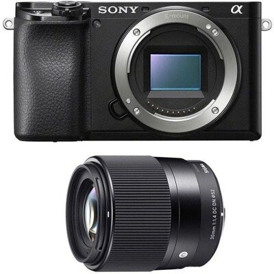 Sony - ALPHA 6100 - Noir - Sigma 30mm f/1.4 - Appareil photo - Publicité Sony - ALPHA 6100 - Noir - Sigma 30mm f/1.4 - Appareil photo - Publicité