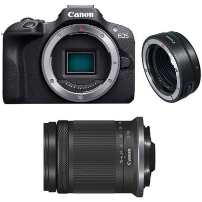 Canon EOS R100 - Appareil photo compact avec capteur 24.1MP, vidéo 4K Canon EOS R100 - Appareil photo compact avec capteur 24.1MP, vidéo 4K