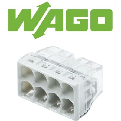 Wago S2273 Mini bornes - 8 ports - 450V - 24A Wago S2273 Mini bornes - 8 ports - 450V - 24A