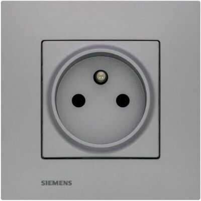 Prise Électrique Réversible Siemens Argent - Prise électrique - Publicité Prise Électrique Réversible Siemens Argent - Prise électrique - Publicité
