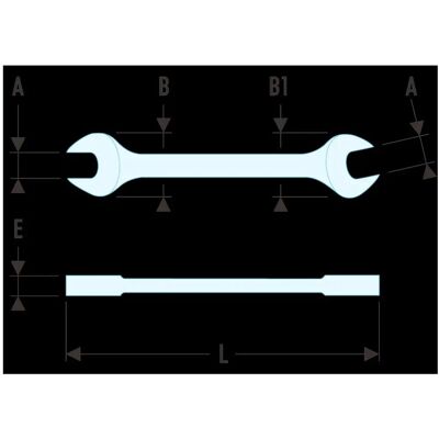 Facom Maulschlüssel - Serie 44 - 22x24mm Sicherheitssystem - 261mm Facom Maulschlüssel - Serie 44 - 22x24mm Sicherheitssystem - 261mm