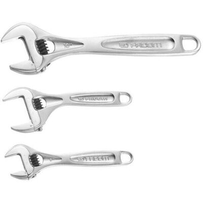 Facom Chrome-Vanadium Steel Adjustable Wrench - 30mm Jaw - 160mm Length Facom Chrome-Vanadium Steel Adjustable Wrench - 30mm Jaw - 160mm Length