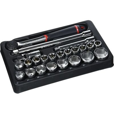 Facom Modell S161-36 23-teiliger metrischer Steckschlüsselsatz - Quadratischer Antrieb Facom Modell S161-36 23-teiliger metrischer Steckschlüsselsatz - Quadratischer Antrieb