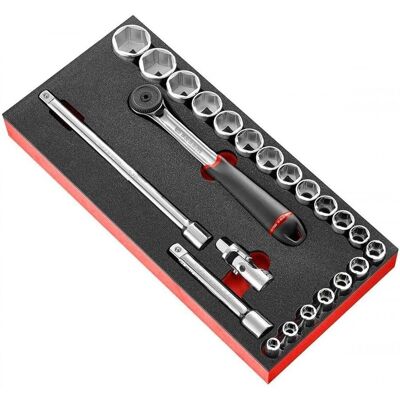 Facom Modell S161-36 - Steckschlüsselsatz 23-tlg. 1/2" - Metrisch Facom Modell S161-36 - Steckschlüsselsatz 23-tlg. 1/2" - Metrisch