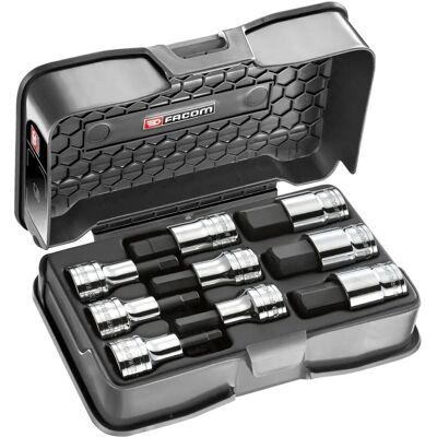 Facom 1/2" Sechskant-Satz - 5-19 mm - Robuste Chrome-Beschichtung Facom 1/2" Sechskant-Satz - 5-19 mm - Robuste Chrome-Beschichtung