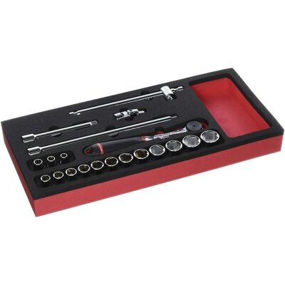 Facom Modell J161-36 20-tlg. Metrische Steckschlüssel-Set Facom Modell J161-36 20-tlg. Metrische Steckschlüssel-Set