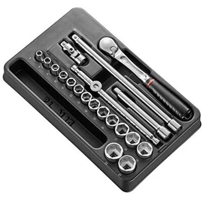 Kit de herramientas mecánicas Facom MOD.JL161-36 - Llaves, vasos, extensiones Kit de herramientas mecánicas Facom MOD.JL161-36 - Llaves, vasos, extensiones