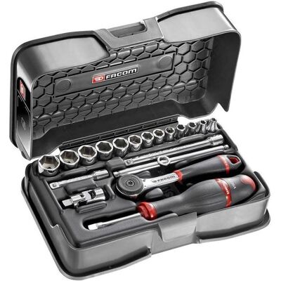 Facom Set da 19 bussole da 1/4" ad alte prestazioni Facom Set da 19 bussole da 1/4" ad alte prestazioni