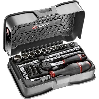 Facom Modèle R.161-4P12U Coffret de 12 douilles 1/4" - Publicité Facom Modèle R.161-4P12U Coffret de 12 douilles 1/4" - Publicité