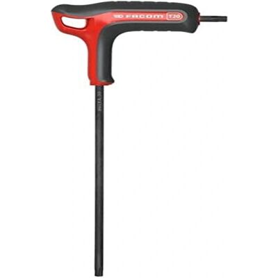 FACOM - Chave masculina dobrada para parafusos Torx - Pegador em T ergonômico, lâmina de 90mm, Modelo 89TXA.15 - Chave de fenda FACOM - Chave masculina dobrada para parafusos Torx - Pegador em T ergonômico, lâmina de 90mm, Modelo 89TXA.15 - Chave de fenda