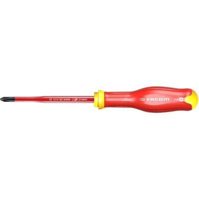 Facom Isolierter Phillips-Schraubendreher 1000V Slim Ph1x100mm Facom Isolierter Phillips-Schraubendreher 1000V Slim Ph1x100mm