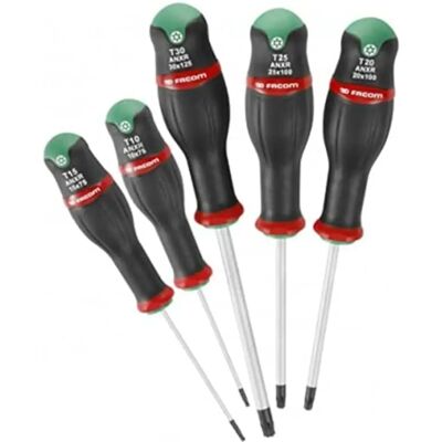 Facom Modell ATXR.J5 - Satz mit 5 Torx-Schraubendrehern Facom Modell ATXR.J5 - Satz mit 5 Torx-Schraubendrehern