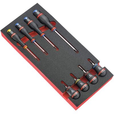Sistema di cacciaviti FACOM Modulo - Organizer in schiuma ad alta densità - 8 pz Sistema di cacciaviti FACOM Modulo - Organizer in schiuma ad alta densità - 8 pz