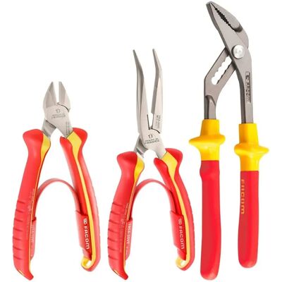 Facom VE.A3 Set de Pinces - 3 Outils pour Électriciens Facom VE.A3 Set de Pinces - 3 Outils pour Électriciens