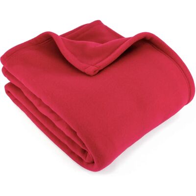 Linnea - TEDDY - 180x220 cm - Rouge - Couverture - Publicité Linnea - TEDDY - 180x220 cm - Rouge - Couverture - Publicité