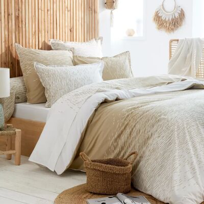 Linnea - REFLET - Sable - 140x200 cm - Duvet Cover - Publicité Linnea - REFLET - Sable - 140x200 cm - Duvet Cover - Publicité