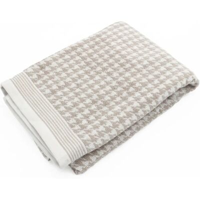 Linnea - Pied-de-poule - Beige - 70x140 cm - Shower Towel - Publicité Linnea - Pied-de-poule - Beige - 70x140 cm - Shower Towel - Publicité
