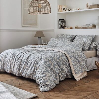 Linnea Lison Drap Plat en Percale de Coton Gris - Drap - Publicité Linnea Lison Drap Plat en Percale de Coton Gris - Drap - Publicité