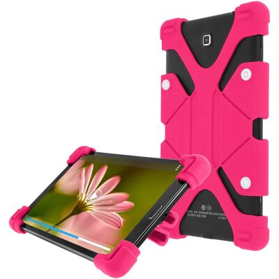 FALKO 7,9-9 Zoll Stoßfeste Silikon-Tablethülle - Rosa FALKO 7,9-9 Zoll Stoßfeste Silikon-Tablethülle - Rosa