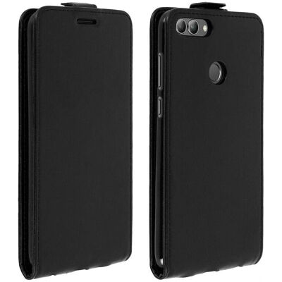 Funda vertical de flip para Huawei P Smart - Negro Funda vertical de flip para Huawei P Smart - Negro