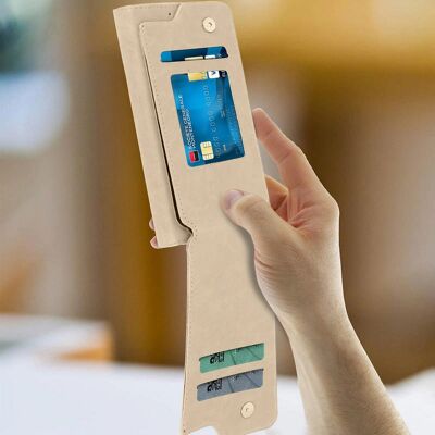 Étui portefeuille Beige Avizar pour smartphones 5,5-6" - Étui pour Téléphone - Publicité Étui portefeuille Beige Avizar pour smartphones 5,5-6" - Étui pour Téléphone - Publicité