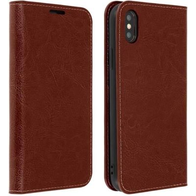 Étui en cuir Avizar pour iPhone XS Max - Porte-cartes & Support vidéo - Publicité Étui en cuir Avizar pour iPhone XS Max - Porte-cartes & Support vidéo - Publicité