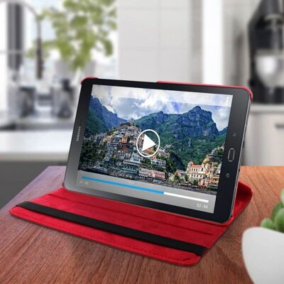 Avizar Galaxy Tab S2 9.7 Folio Hülle - Stoßdämpfend, 360° drehbar - Rot Avizar Galaxy Tab S2 9.7 Folio Hülle - Stoßdämpfend, 360° drehbar - Rot