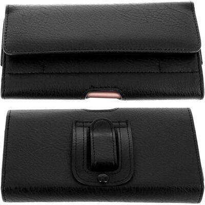 Funda de cinturón vintage para smartphone XXL - Negro Funda de cinturón vintage para smartphone XXL - Negro