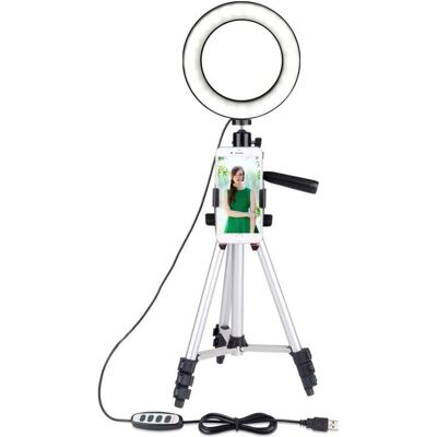 Avizar Smartphone Stativ - 360° Drehung - Eingebaute LED - Max Höhe 1m Avizar Smartphone Stativ - 360° Drehung - Eingebaute LED - Max Höhe 1m