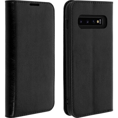 Funda de cuero Avizar Galaxy S10 - Soporte para tarjetas, soporte de video Funda de cuero Avizar Galaxy S10 - Soporte para tarjetas, soporte de video