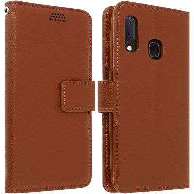 Funda billetera de silicona delgada para Galaxy A10 - Rosa Marrón Funda billetera de silicona delgada para Galaxy A10 - Rosa Marrón