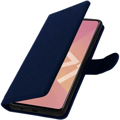 Étui portefeuille à rabat bleu foncé pour Galaxy A71 - Housse de téléphone - Publicité Étui portefeuille à rabat bleu foncé pour Galaxy A71 - Housse de téléphone - Publicité