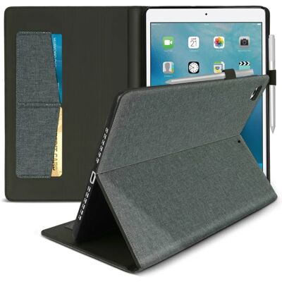 Funda de tableta gris de cuero ecológico Avizar - iPad Air / iPad 9.7 2017/2018 / iPad 5 Funda de tableta gris de cuero ecológico Avizar - iPad Air / iPad 9.7 2017/2018 / iPad 5