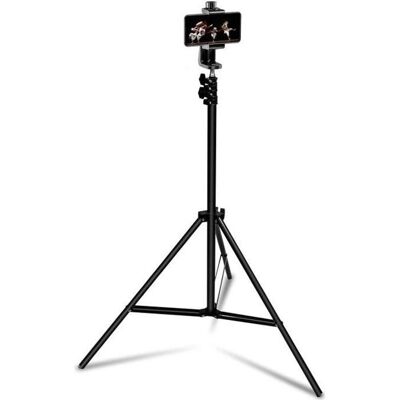 Trépied réglable LinQ pour smartphone et appareil photo - 72-210cm - Noir - Publicité Trépied réglable LinQ pour smartphone et appareil photo - 72-210cm - Noir - Publicité