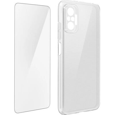 Coque en silicone et verre trempé Avizar pour Xiaomi Redmi Note 10 Pro - Transparent - Publicité Coque en silicone et verre trempé Avizar pour Xiaomi Redmi Note 10 Pro - Transparent - Publicité