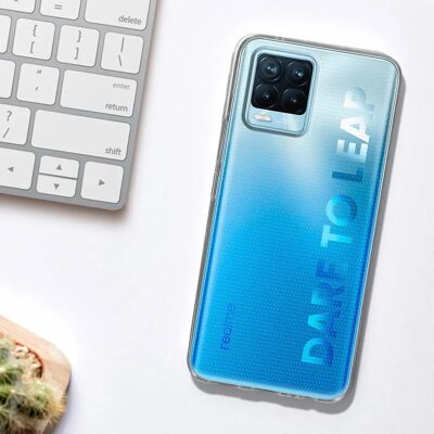 Étui en silicone transparent pour Realme 8 Pro / 8 - Publicité Étui en silicone transparent pour Realme 8 Pro / 8 - Publicité