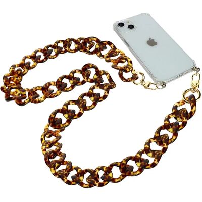 Bijoux de téléphone chaîne métallique large - Accessoire téléphone - Publicité Bijoux de téléphone chaîne métallique large - Accessoire téléphone - Publicité