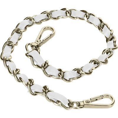 Chaîne de Bijoux pour Téléphone - Similicuir Argenté 40cm - Publicité Chaîne de Bijoux pour Téléphone - Similicuir Argenté 40cm - Publicité