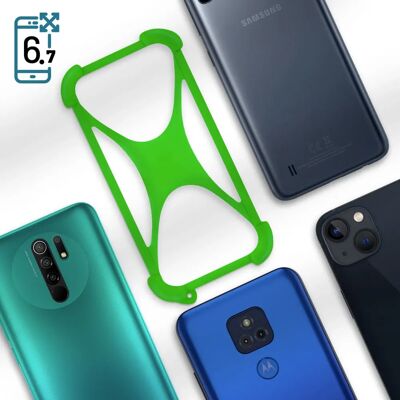 Coque de smartphone Avizar - silicone universel vert - jusqu’à 6,7 pouces - Publicité Coque de smartphone Avizar - silicone universel vert - jusqu’à 6,7 pouces - Publicité