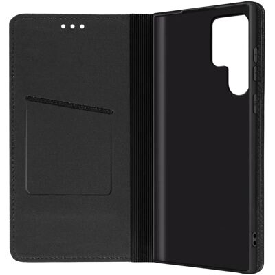 Funda de Cuero para Galaxy S22 Ultra - Tarjeta y Soporte Funda de Cuero para Galaxy S22 Ultra - Tarjeta y Soporte