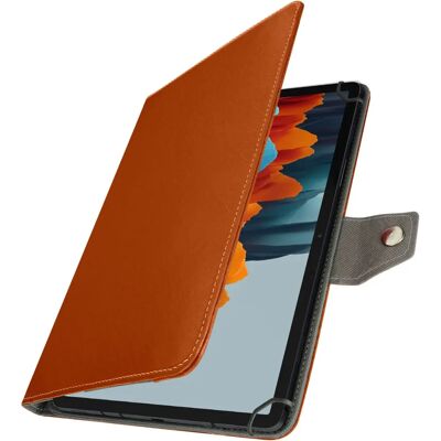 Folio pour Tablette 10" Effet Cuir avec Support Vidéo - Orange Folio pour Tablette 10" Effet Cuir avec Support Vidéo - Orange
