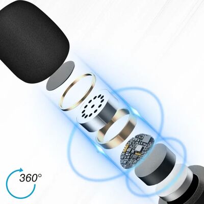 Microphone Lightning Apple - Réduction de bruit omnidirectionnelle - Microphone - Publicité Microphone Lightning Apple - Réduction de bruit omnidirectionnelle - Microphone - Publicité