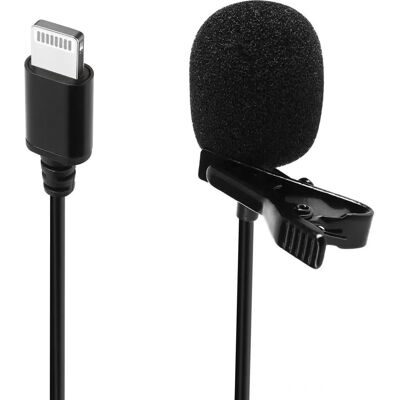 Microphone cravate Lightning Puluz - Omnidirectionnel, Réduction du bruit - 1,5m - Publicité Microphone cravate Lightning Puluz - Omnidirectionnel, Réduction du bruit - 1,5m - Publicité