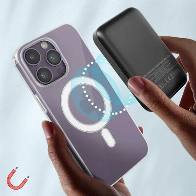 Funda y Batería Powerbank 5000mAh MagSafe Swissten para iPhone 14 Pro Funda y Batería Powerbank 5000mAh MagSafe Swissten para iPhone 14 Pro