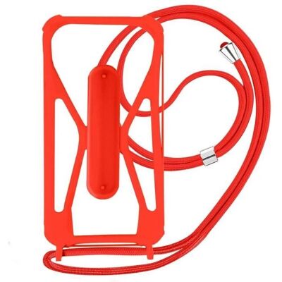 Étui en silicone avec cordon et coins résistants aux chocs - Type de Téléphone - Publicité Étui en silicone avec cordon et coins résistants aux chocs - Type de Téléphone - Publicité