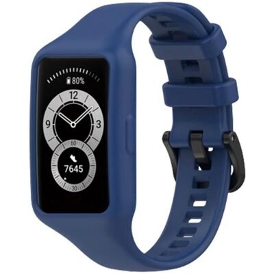 Avizar Huawei Band 7 / 6 Pro / Honor Band 6 Silikon Blau - Armband Avizar Huawei Band 7 / 6 Pro / Honor Band 6 Silikon Blau - Armband