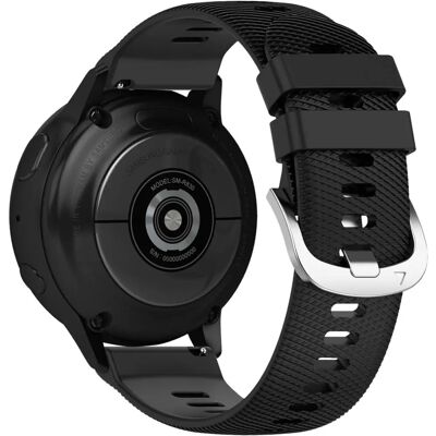Bracelet Avizar Galaxy Watch Active 2 - Silicone Texturé Noir Bracelet Avizar Galaxy Watch Active 2 - Silicone Texturé Noir